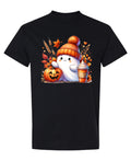 Cute Fall Ghost - T-Shirt - Black