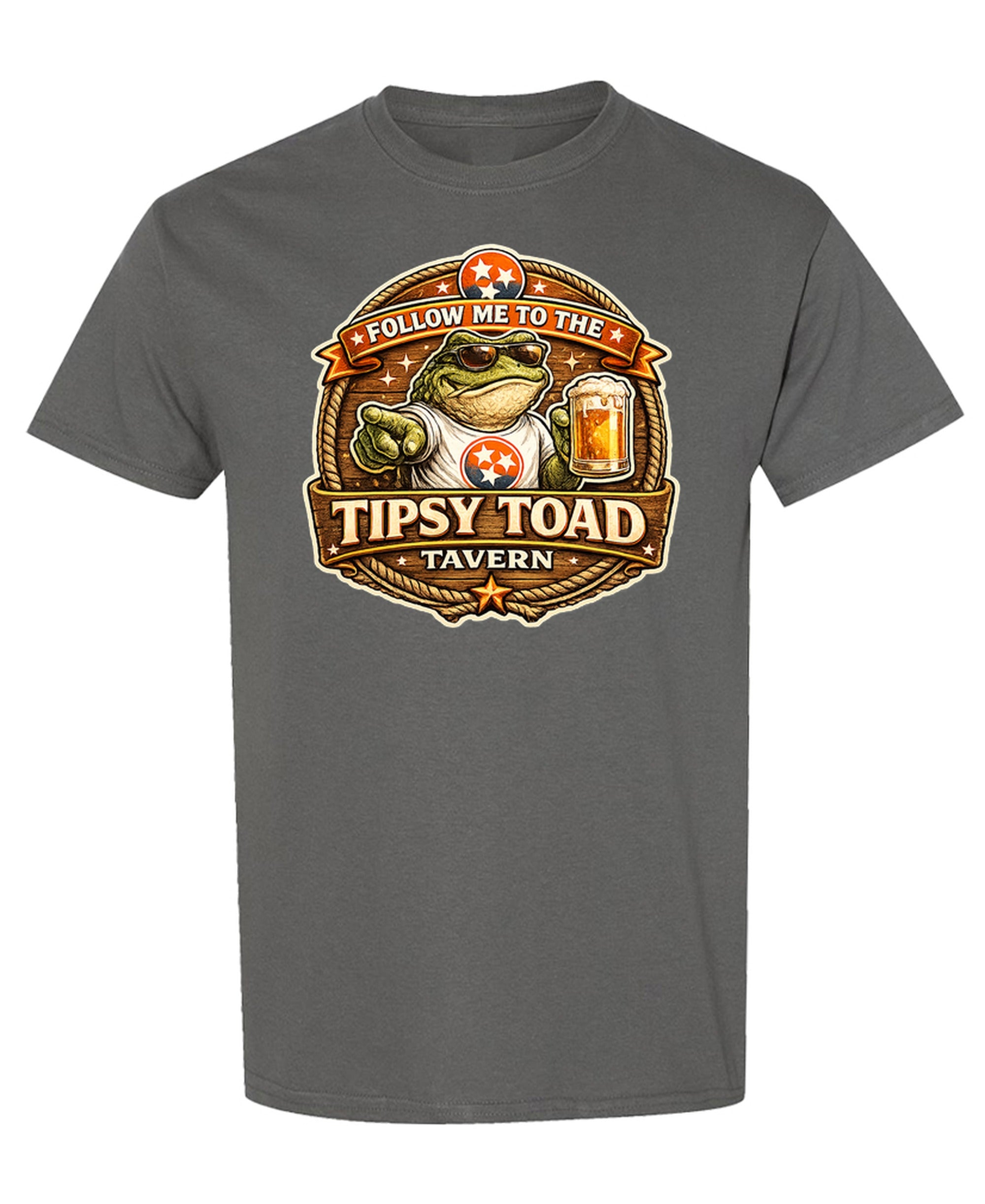 T-Shirt Funny Country Bar Honky Tonk Western Tee Men Women - Charcoal