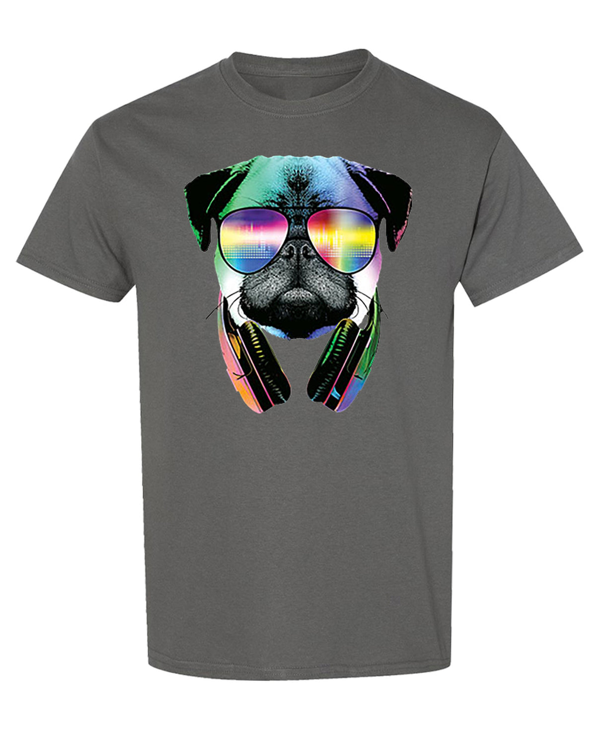 Dj Pug - T-Shirt - Charcoal
