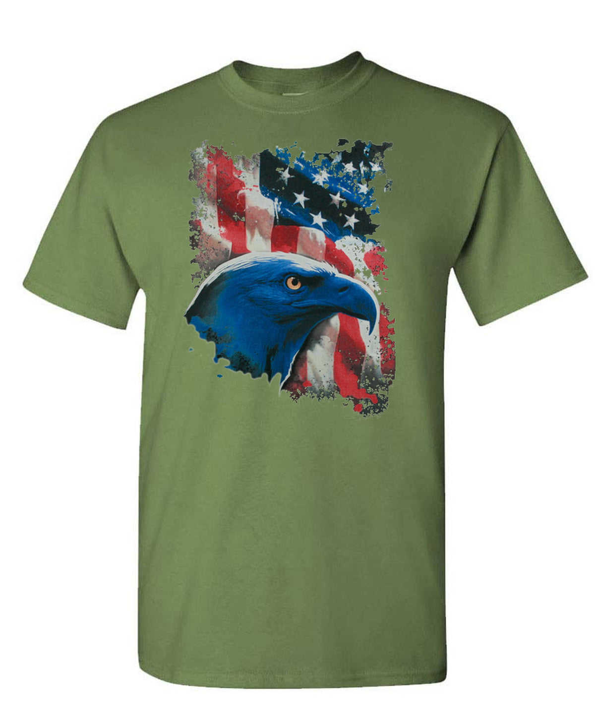 Eagle Flag Freedom Patriot Abd? - T-Shirt - Military Green