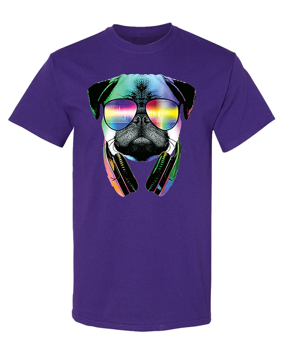 Dj Pug - T-Shirt - Purple