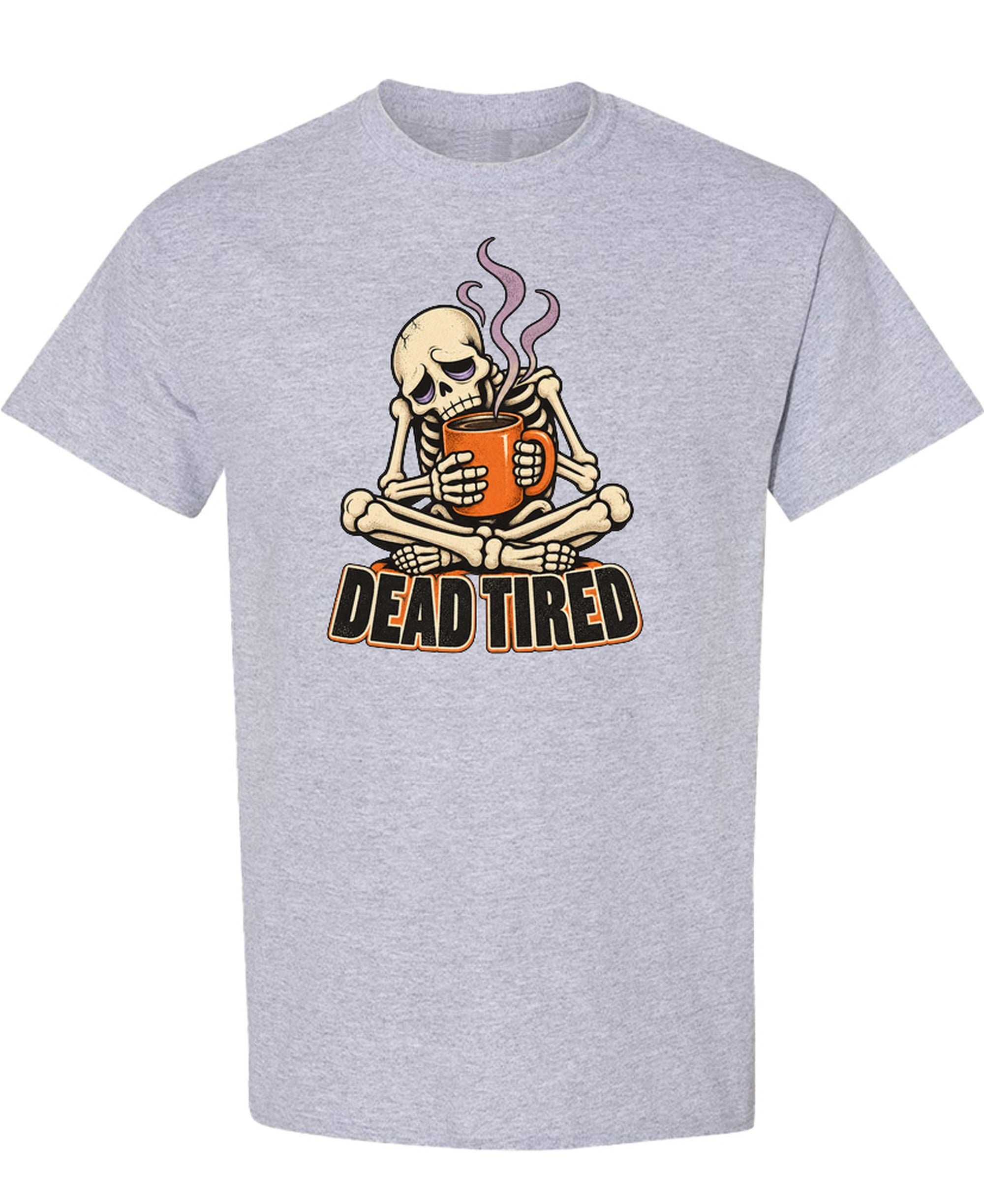Dead Tired Skeleton - T-Shirt - Sport Grey