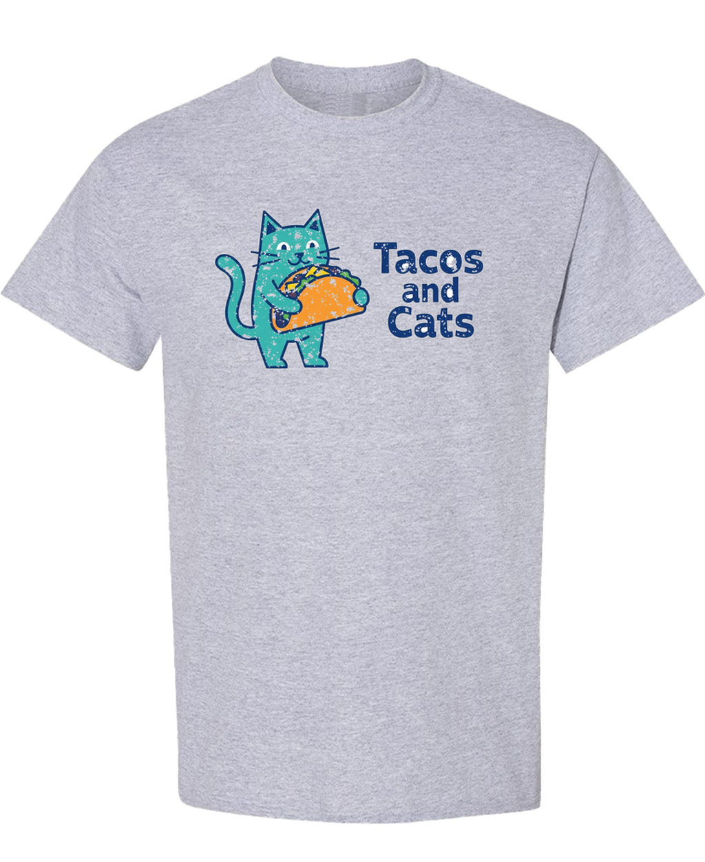 Tacos And Cats - T-Shirt - Sport Grey