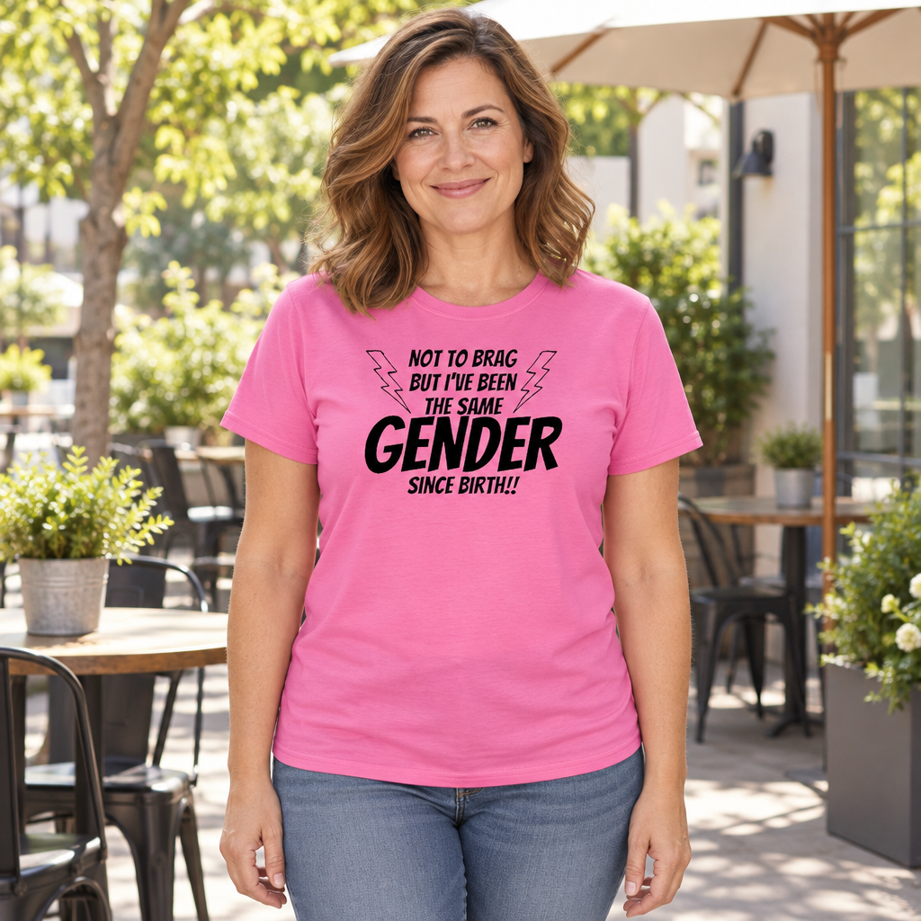 Funny Gender Identity — Azalea T-Shirt — lifestyle hero