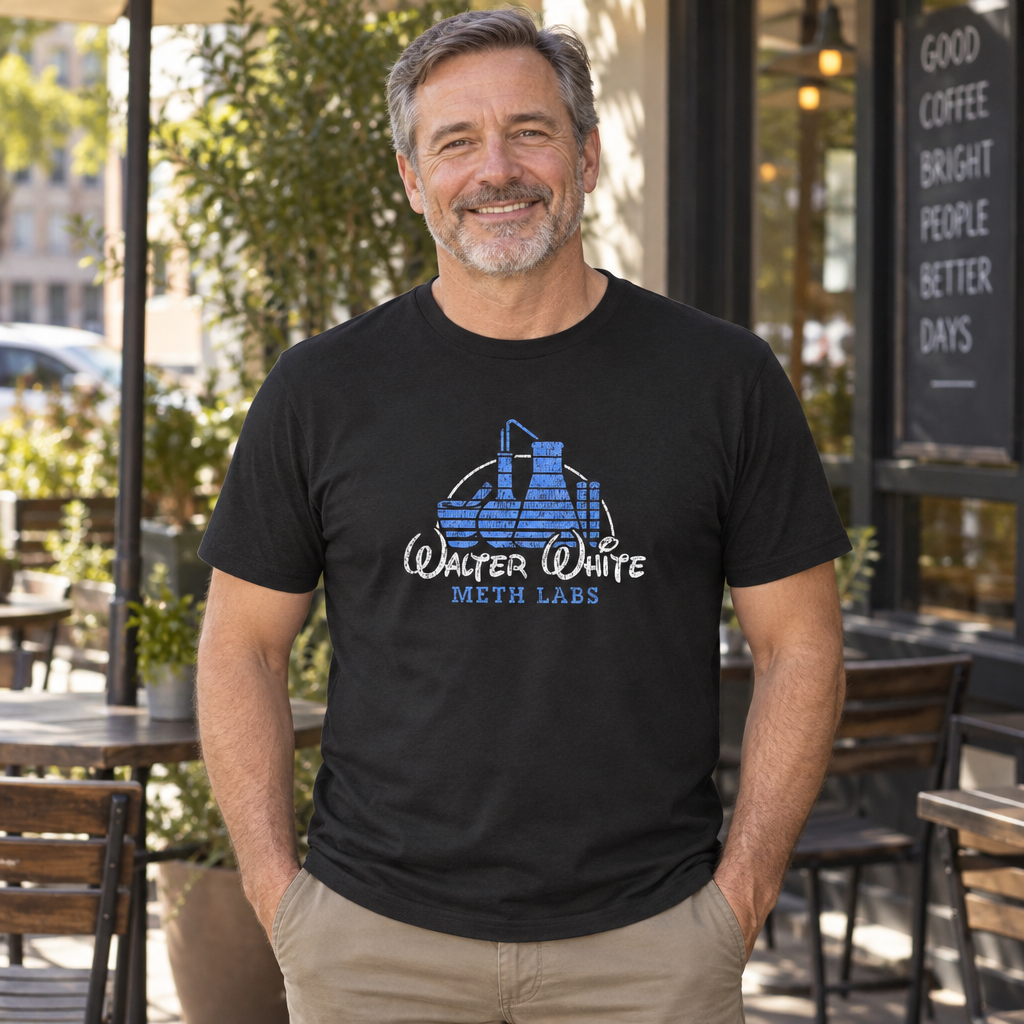 Walter White Meth Labs — Black T-Shirt — lifestyle alt