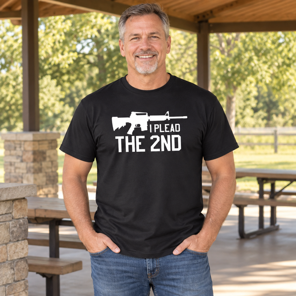 I Plead the 2nd — Black T-Shirt — lifestyle alt
