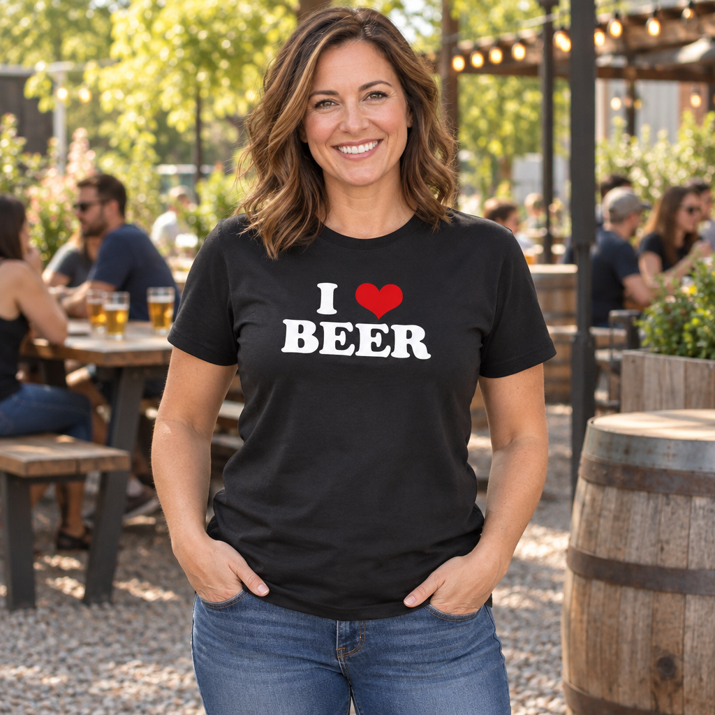 I Love Beer — Black T-Shirt — lifestyle alt
