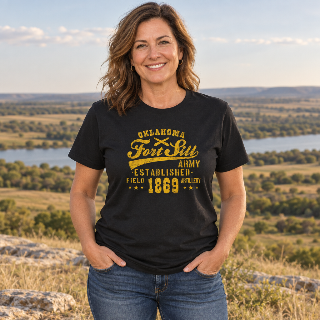 Fort Sill Oklahoma 1869 — Black T-Shirt — lifestyle alt