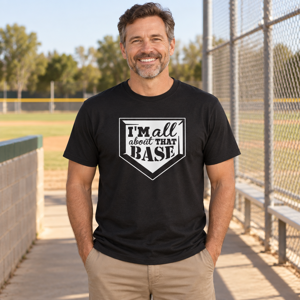 All About That Base Baseball — Black T-Shirt — lifestyle alt