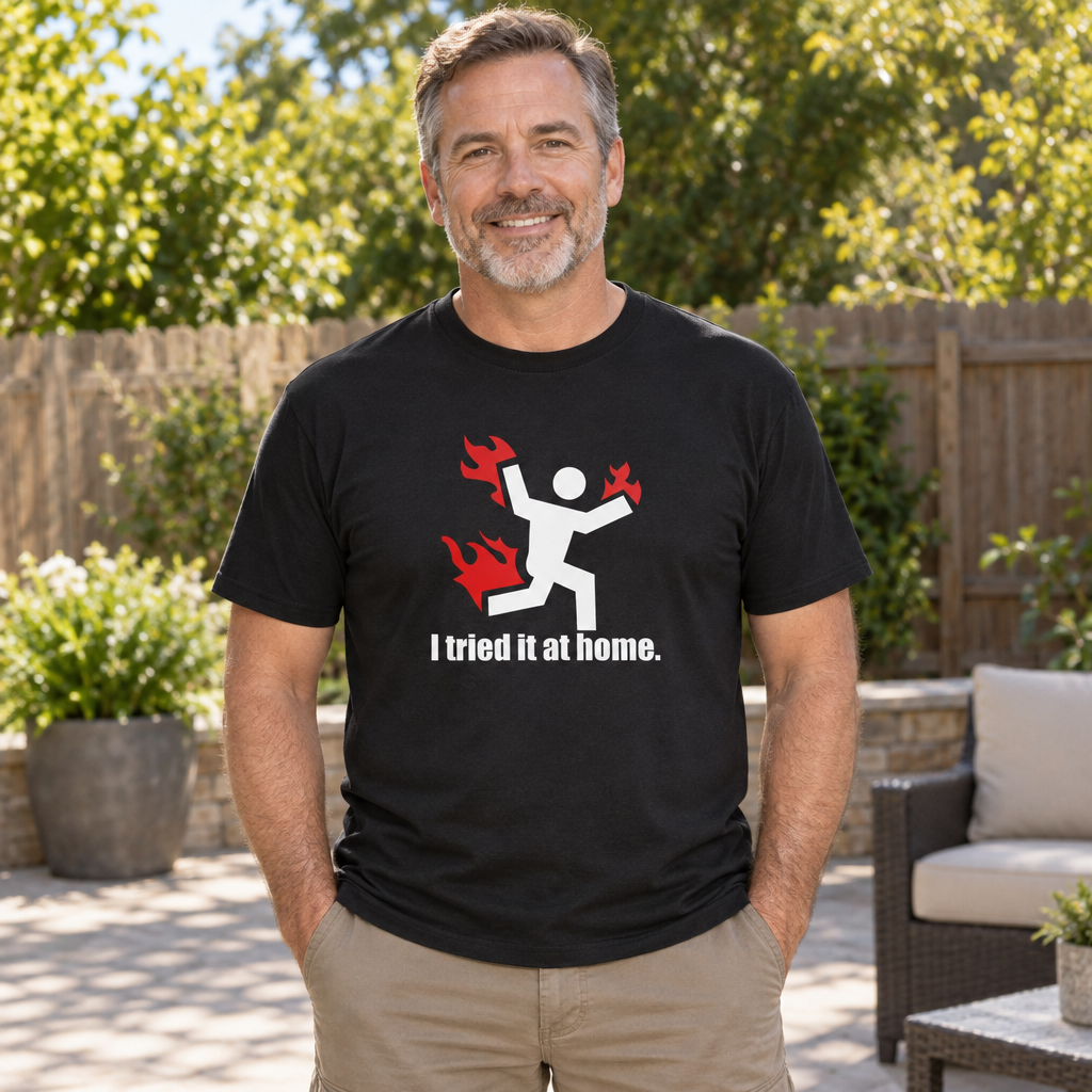 I Tried It at Home — Black T-Shirt — lifestyle alt