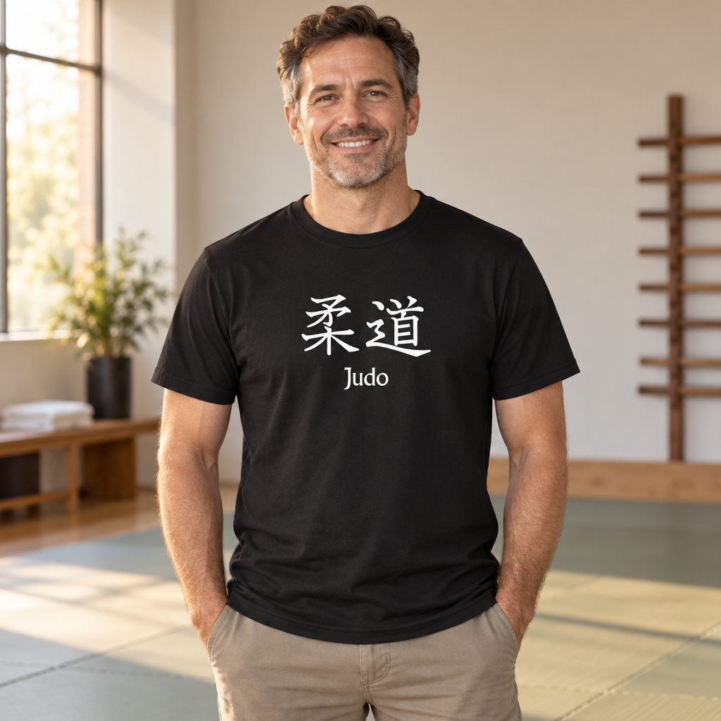Judo Kanji — Black T-Shirt — lifestyle alt