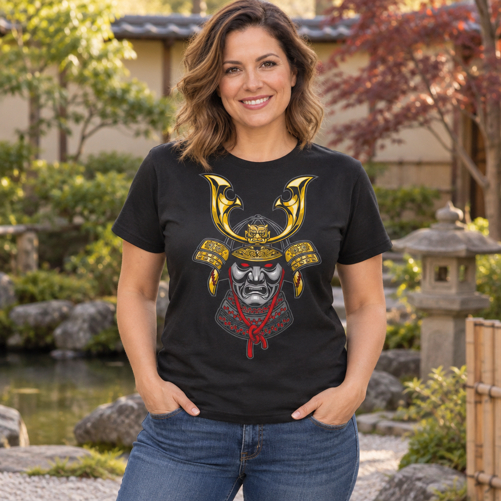Samurai Mask — Black T-Shirt — lifestyle alt