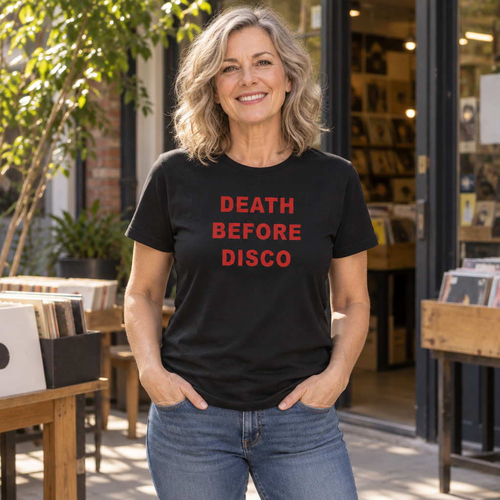 Death Before Disco — Black T-Shirt — lifestyle alt