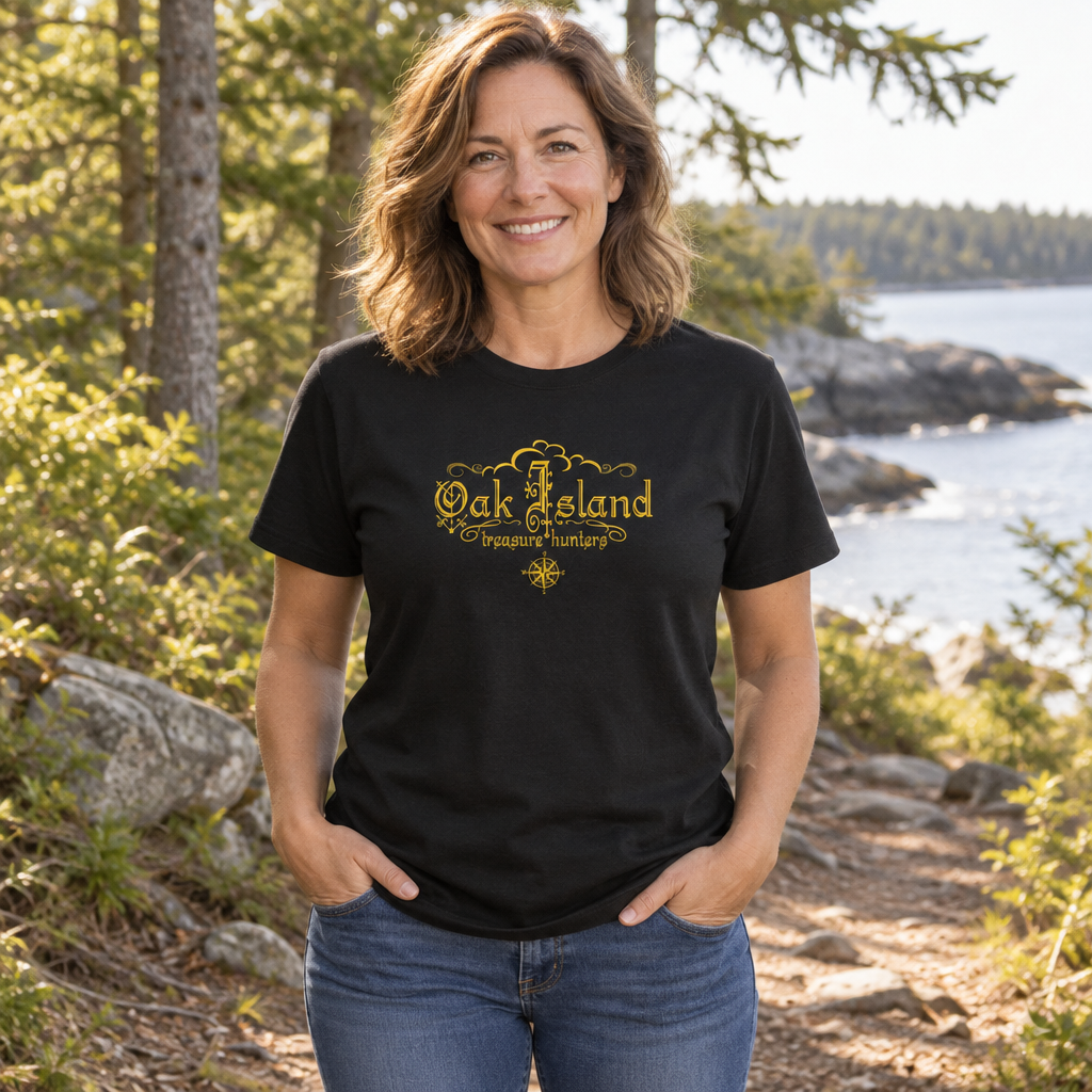 Oak Island Treasure Hunters — Black T-Shirt — lifestyle alt