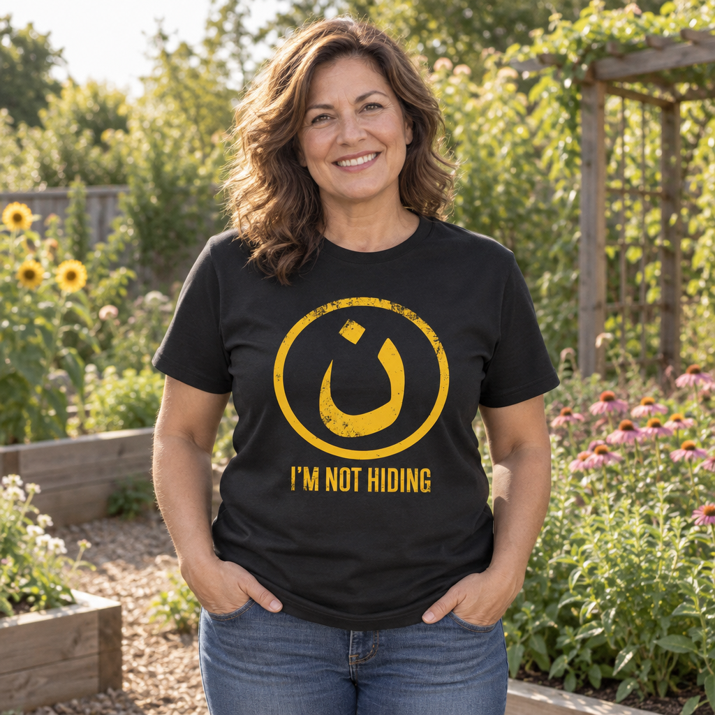 Nazarene, I Am Not Hiding — Black T-Shirt — lifestyle alt