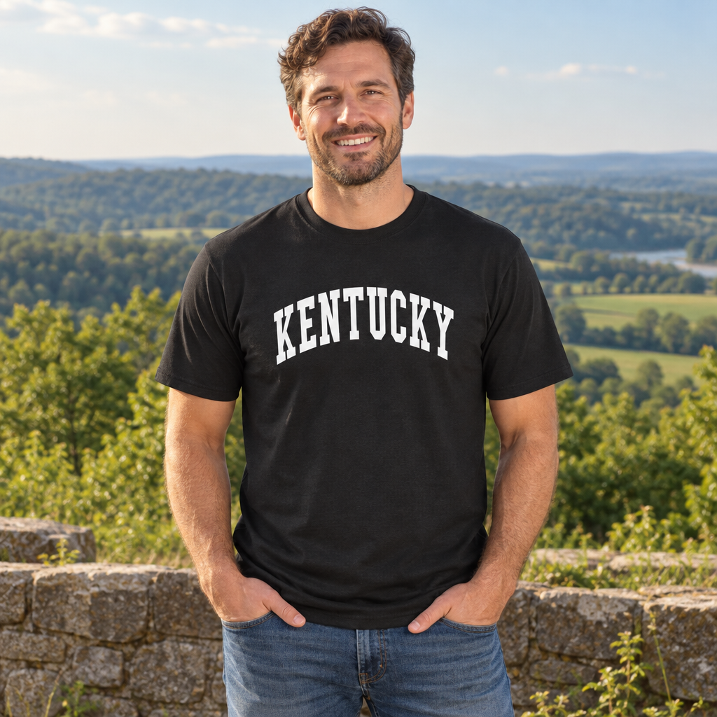 Kentucky Collegiate Letters — Black T-Shirt — lifestyle alt