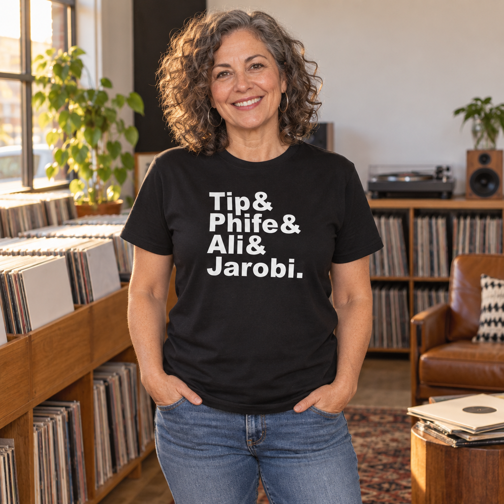 Tip Phife Ali Jarobi Names — Black T-Shirt — lifestyle alt