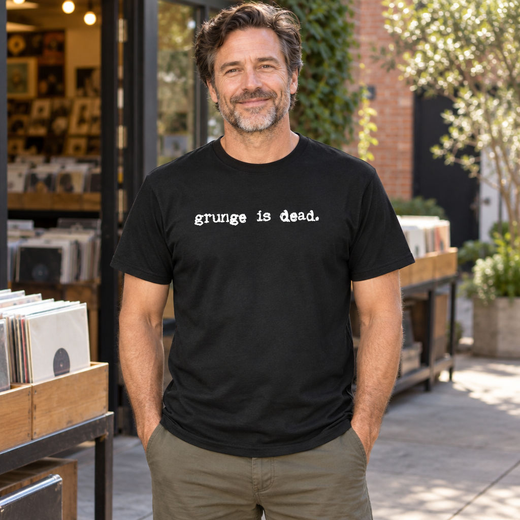 Grunge Is Dead — Black T-Shirt — lifestyle alt