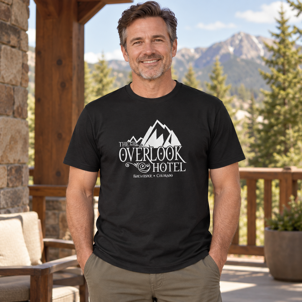 The Overlook Hotel — Black T-Shirt — lifestyle alt