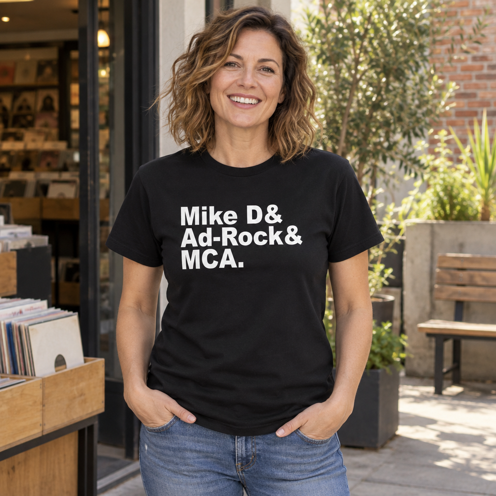 Mike D Ad-Rock MCA Names — Black T-Shirt — lifestyle alt