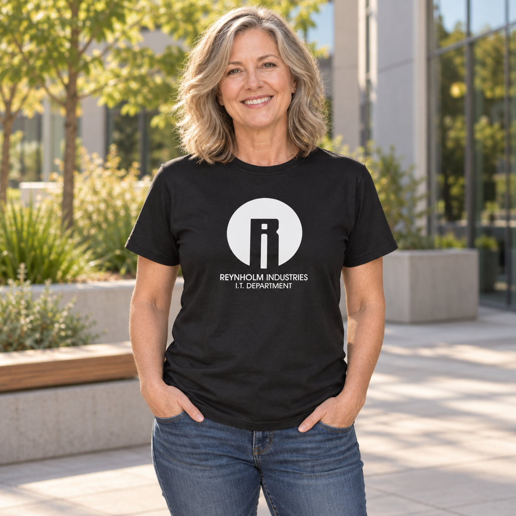 Reynholm Industries IT Department — Black T-Shirt — lifestyle alt