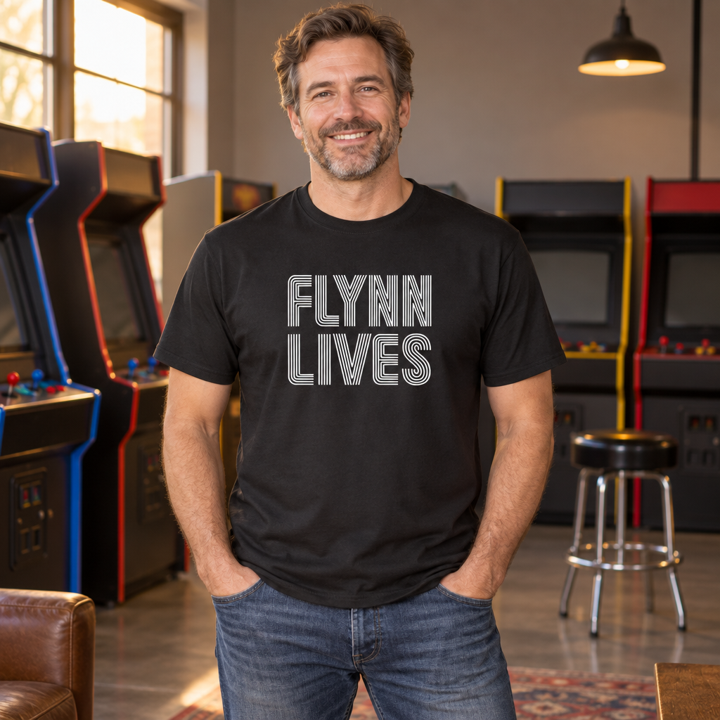 Flynn Lives — Black T-Shirt — lifestyle alt