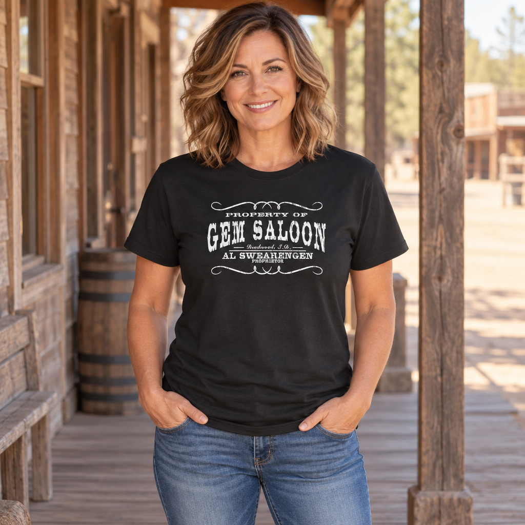 Gem Saloon — Black T-Shirt — lifestyle alt