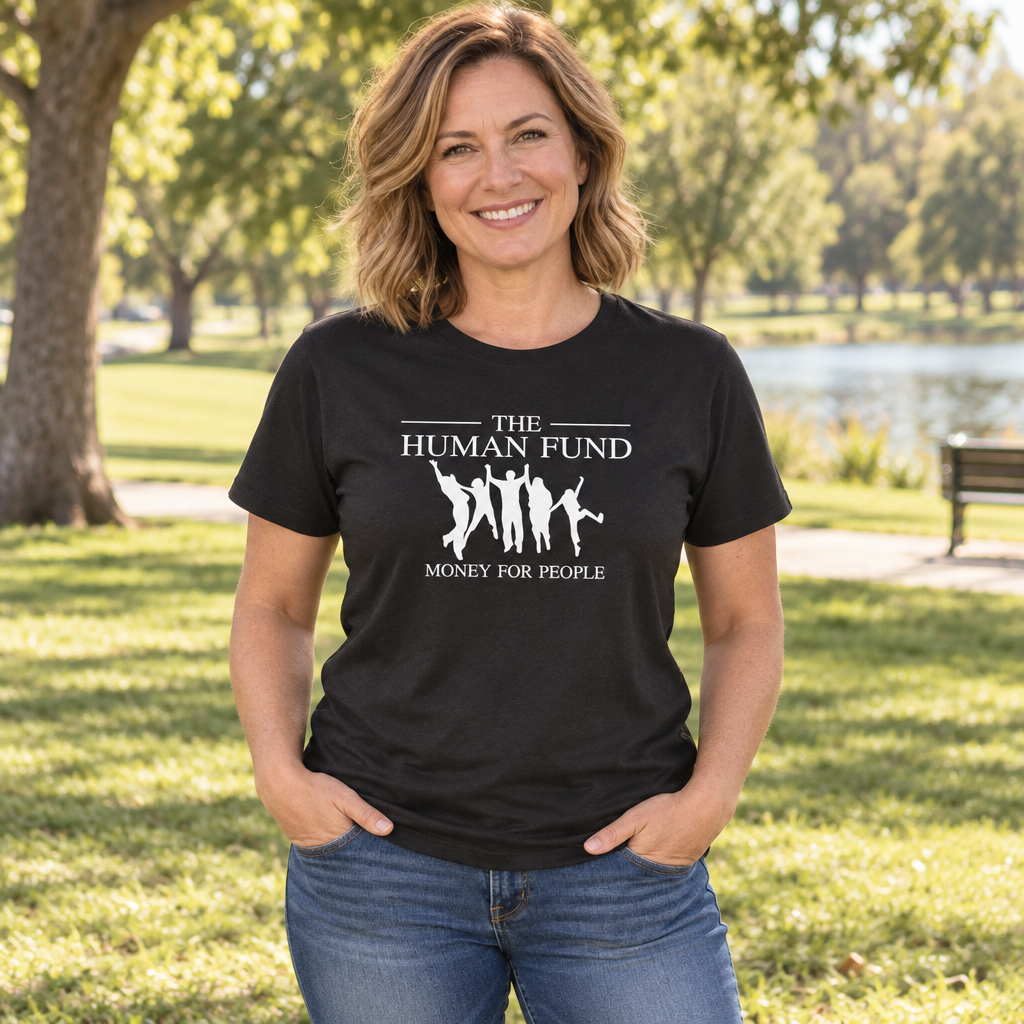The Human Fund — Black T-Shirt — lifestyle alt
