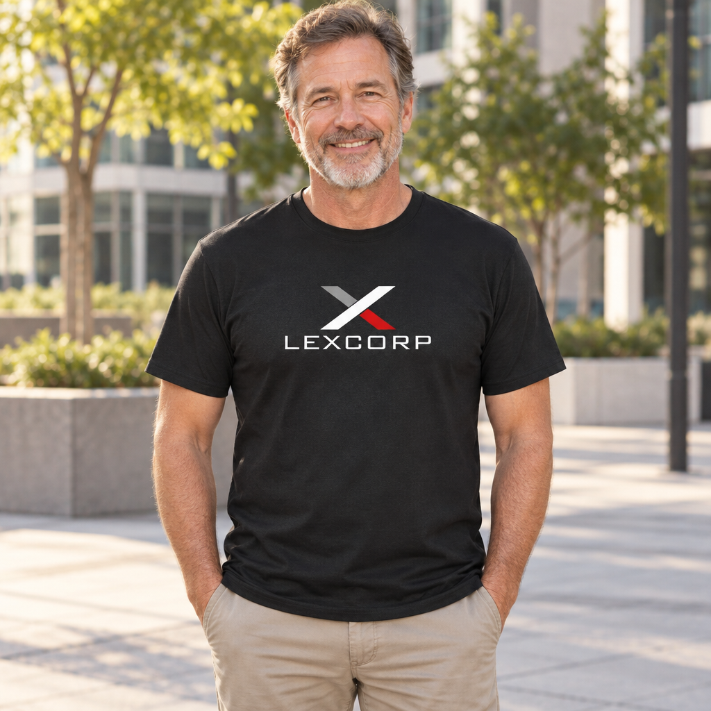 Lexcorp — Black T-Shirt — lifestyle alt