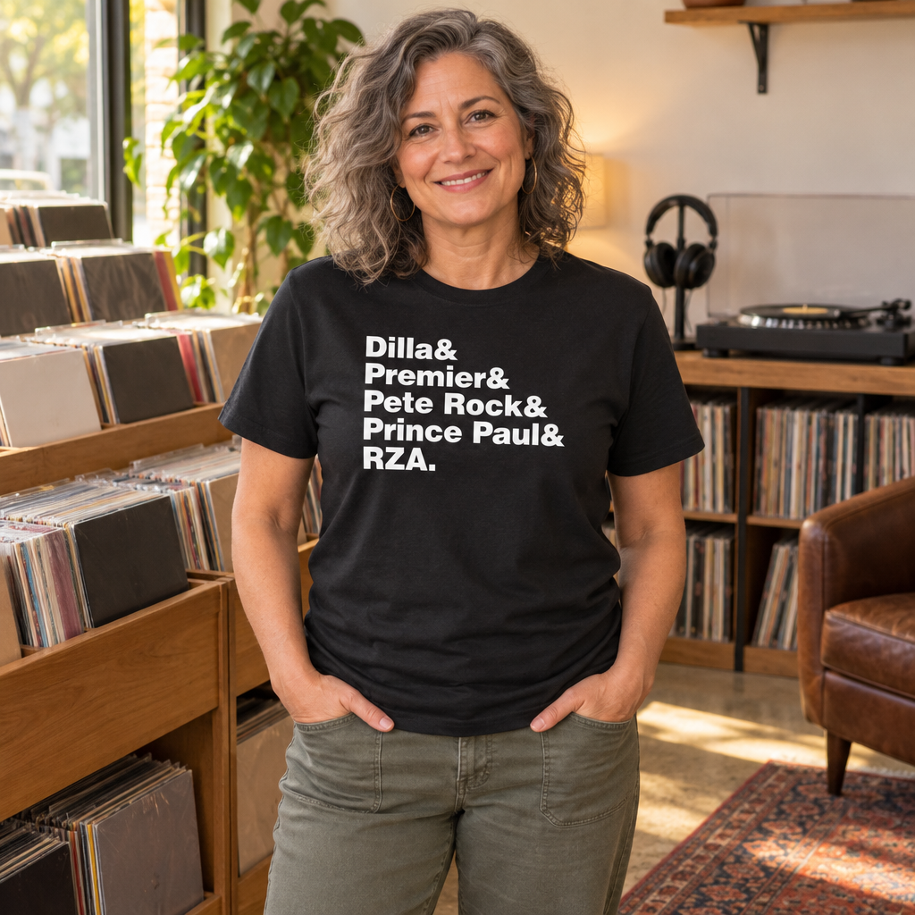 Dilla Premier Pete Rock Prince Paul RZA Names — Black T-Shirt — lifestyle alt