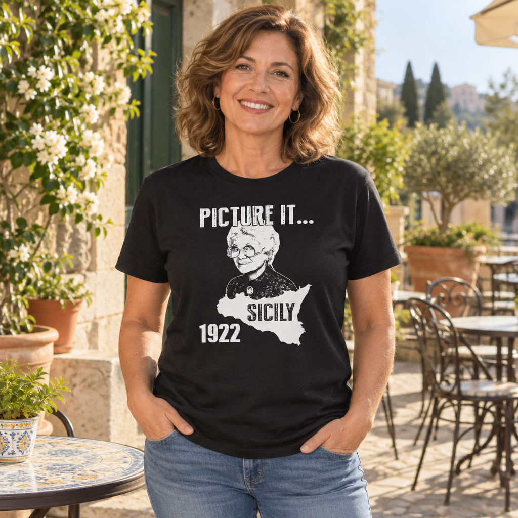 Picture It Sicily 1922 — Black T-Shirt — lifestyle alt
