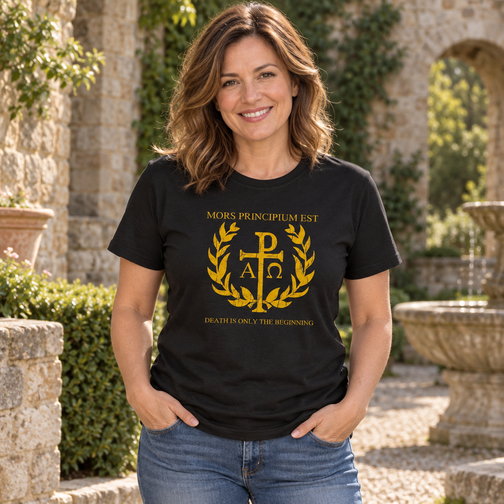 Death Is Only the Beginning — Black T-Shirt — lifestyle alt