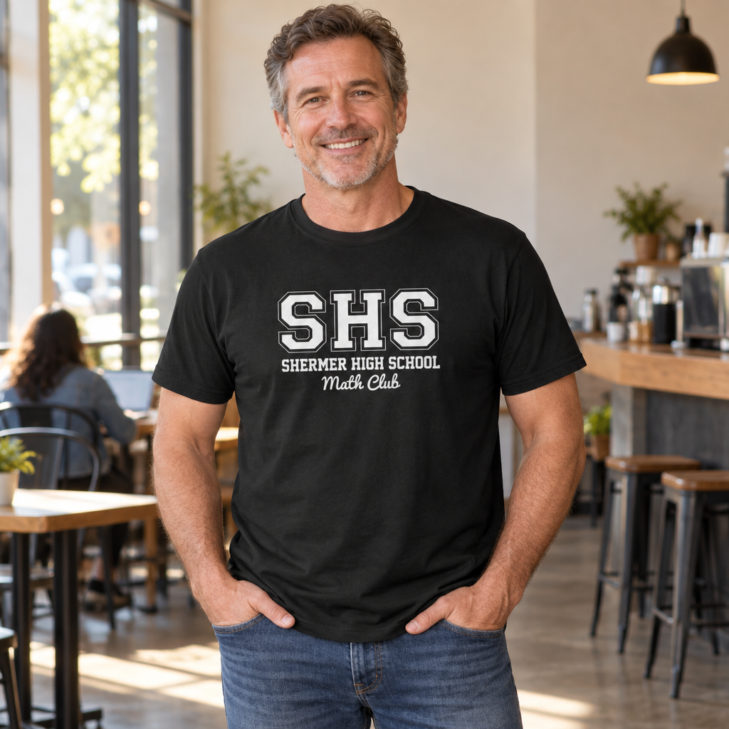 Shermer High School Math Club — Black T-Shirt — lifestyle alt