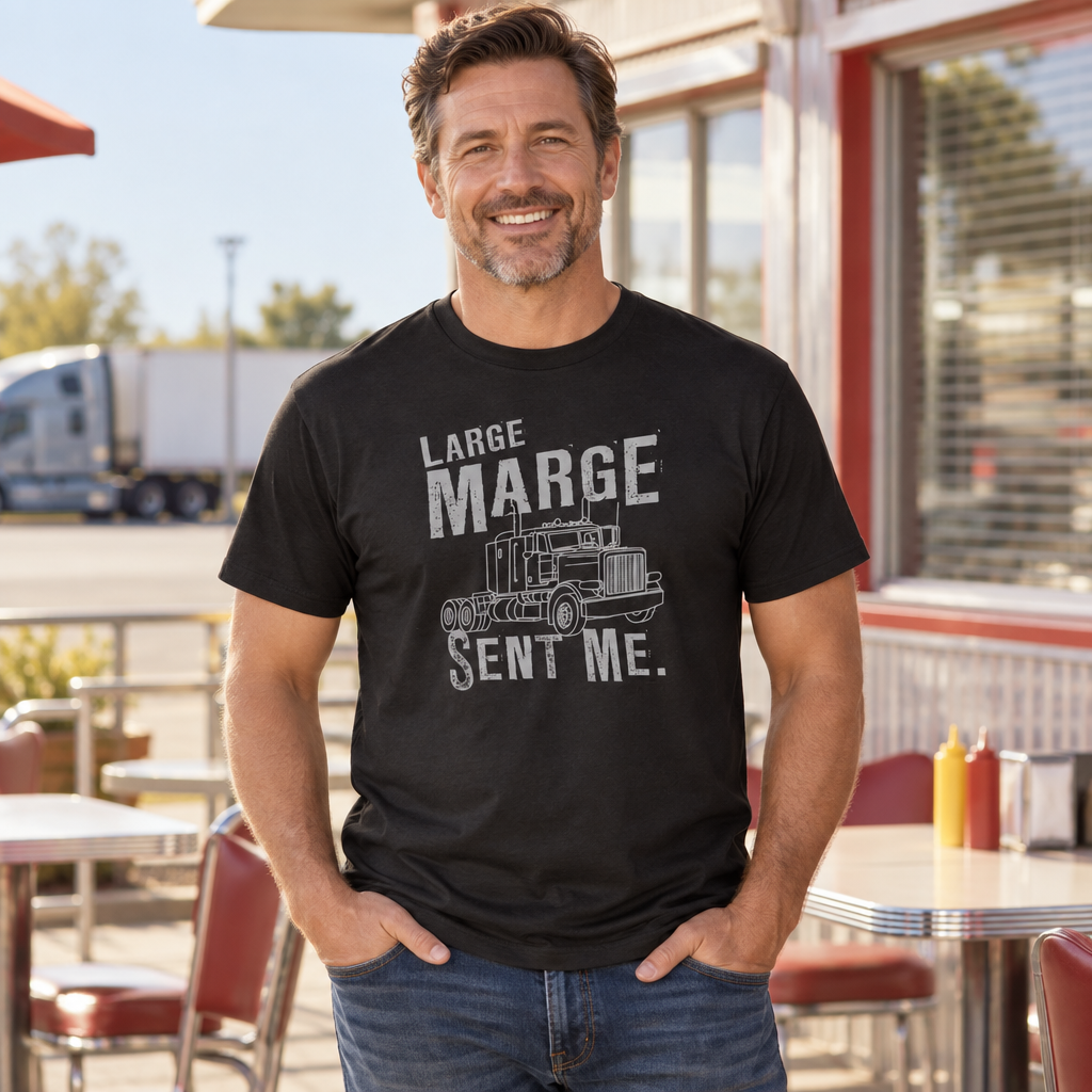 Large Marge Sent Me — Black T-Shirt — lifestyle alt
