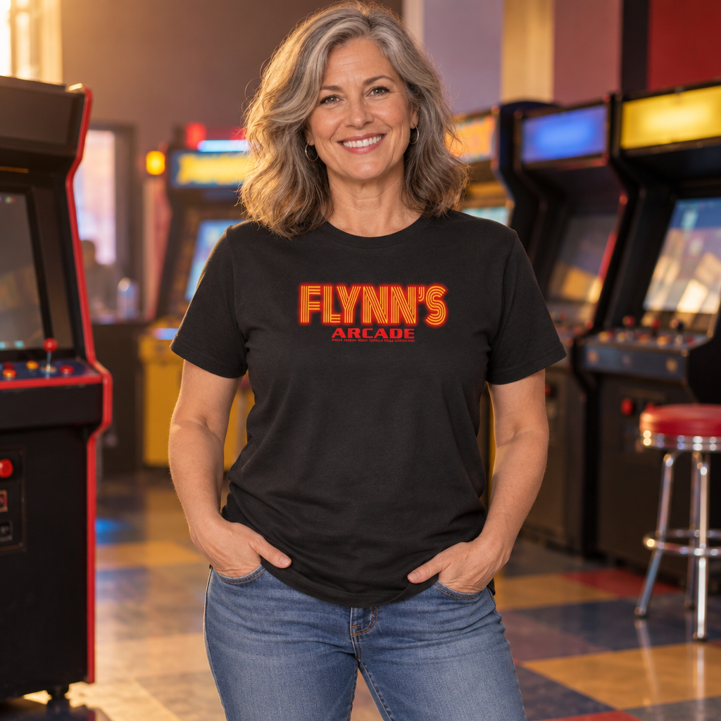 Flynn's Arcade — Black T-Shirt — lifestyle alt