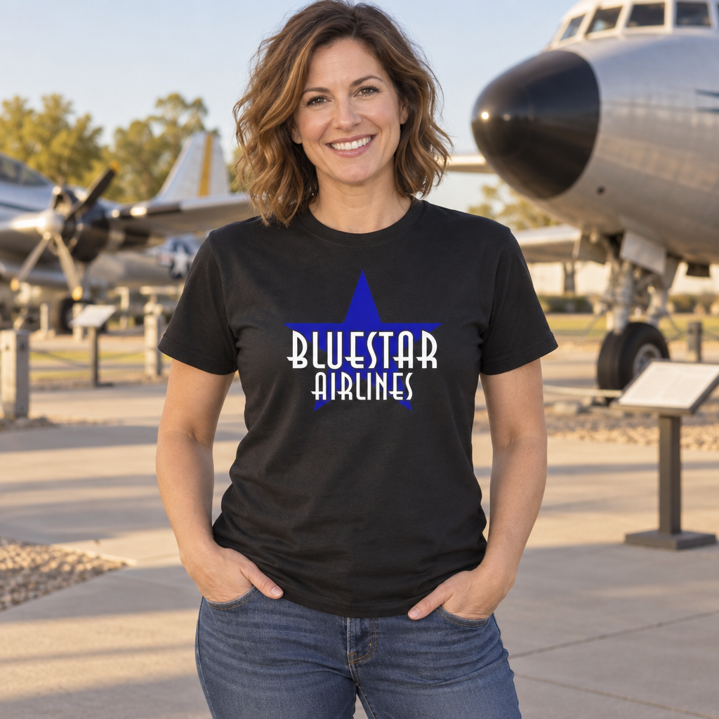 Bluestar Airlines — Black T-Shirt — lifestyle alt