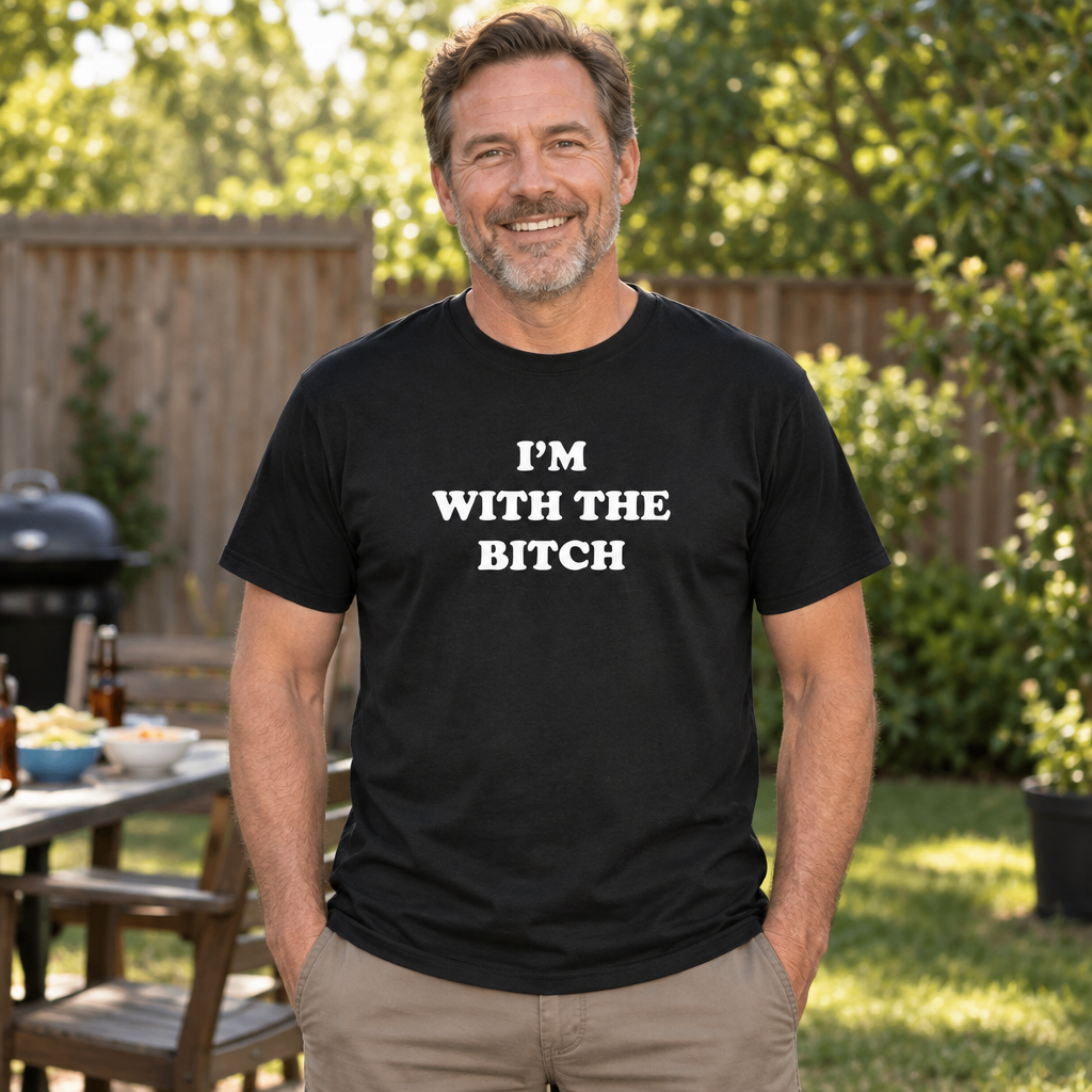 I'm With the Bitch Arrow — Black T-Shirt — lifestyle alt