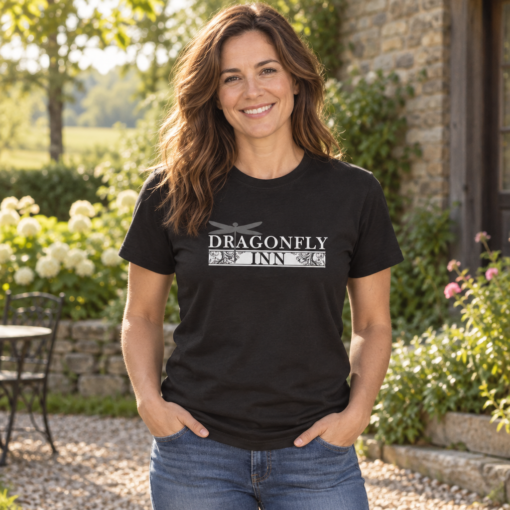 Dragonfly Inn — Black T-Shirt — lifestyle alt