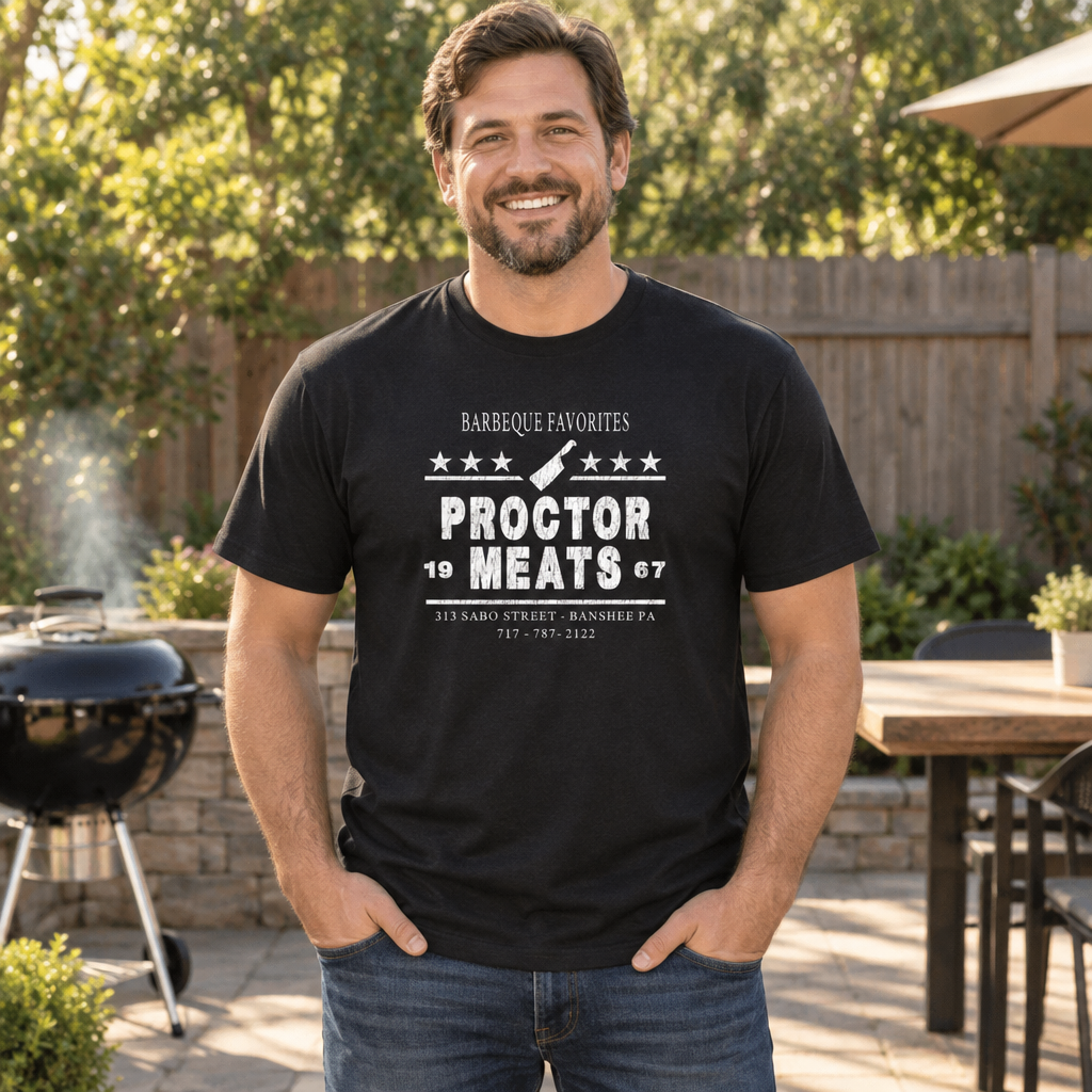 Proctor Meats — Black T-Shirt — lifestyle alt