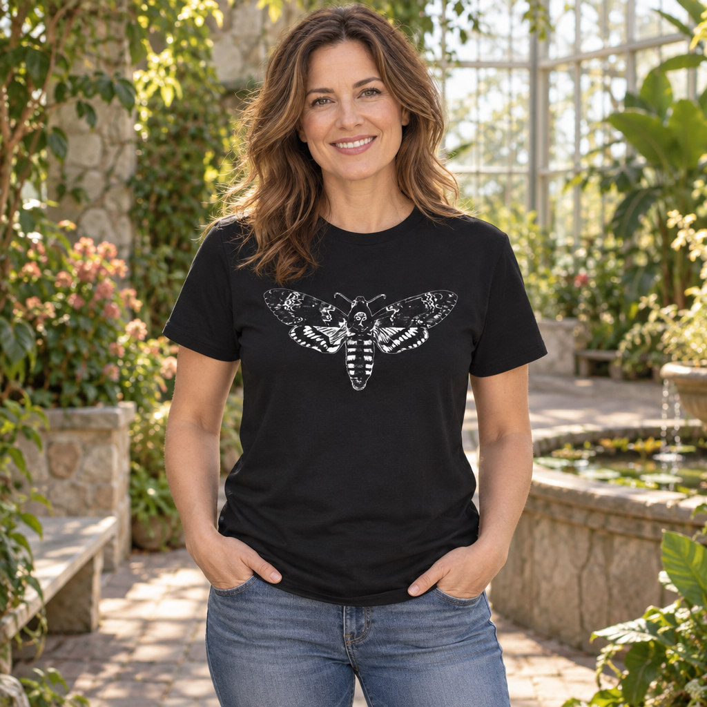 Death's Head Moth — Black T-Shirt — lifestyle alt