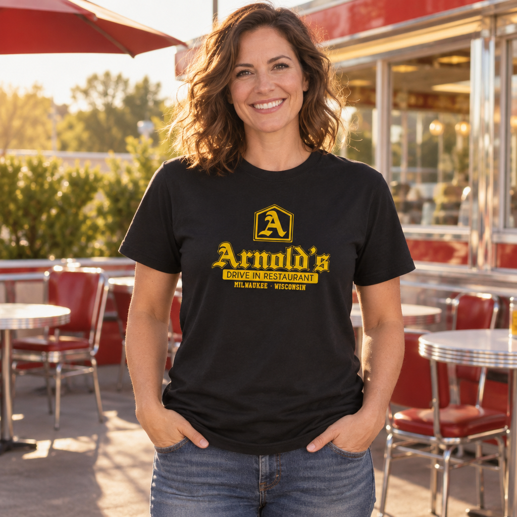 Arnold's Drive In — Black T-Shirt — lifestyle alt
