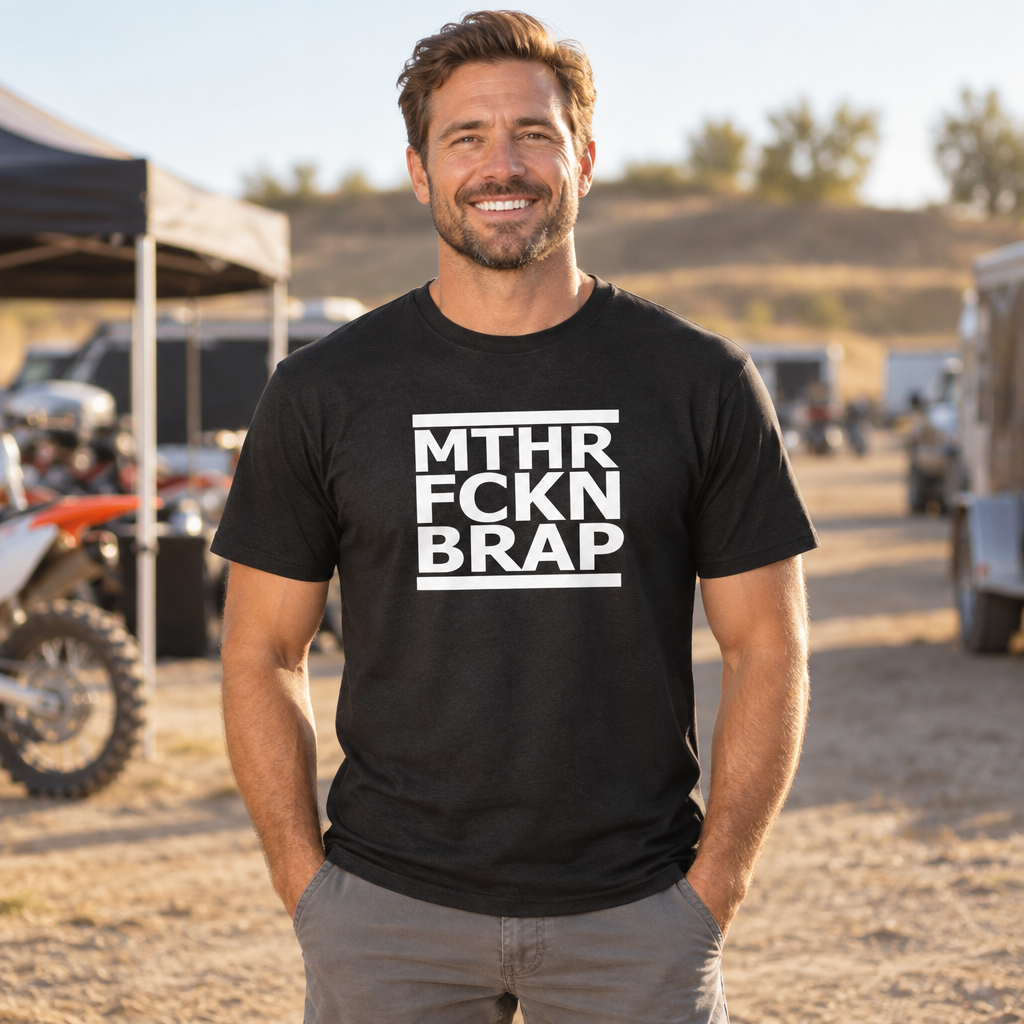 MTHR FCKN BRAP — Black T-Shirt — lifestyle alt