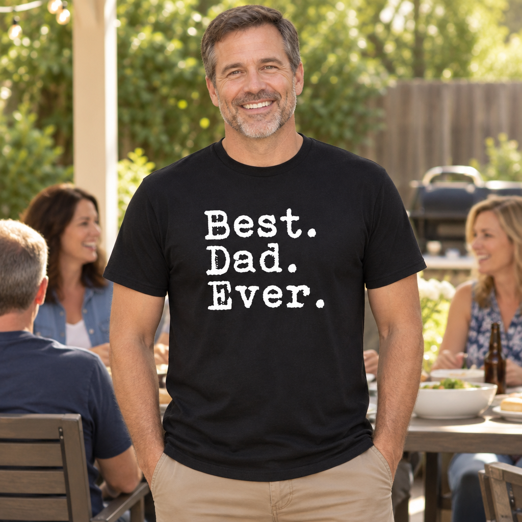 Best Dad Ever — Black T-Shirt — lifestyle alt