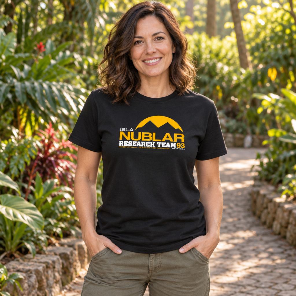 Isla Nublar Research Team 93 — Black T-Shirt — lifestyle alt