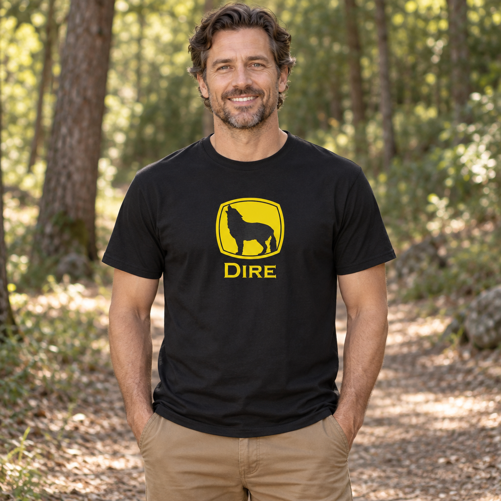Dire Wolf Emblem — Black T-Shirt — lifestyle alt