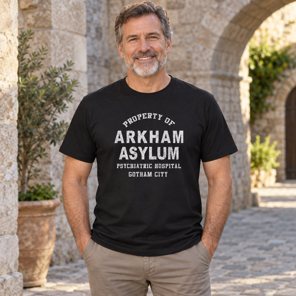 Property of Arkham Asylum — Black T-Shirt — lifestyle alt