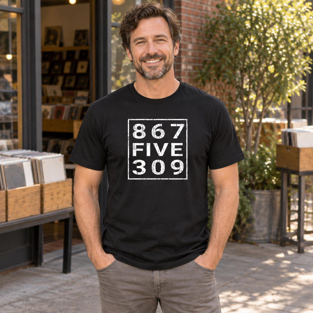 867 Five 309 — Black T-Shirt — lifestyle alt