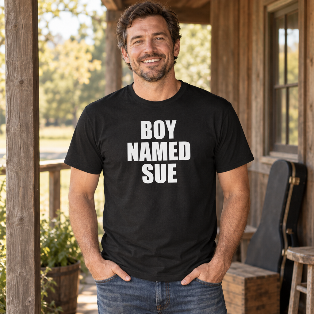 Boy Named Sue — Black T-Shirt — lifestyle alt