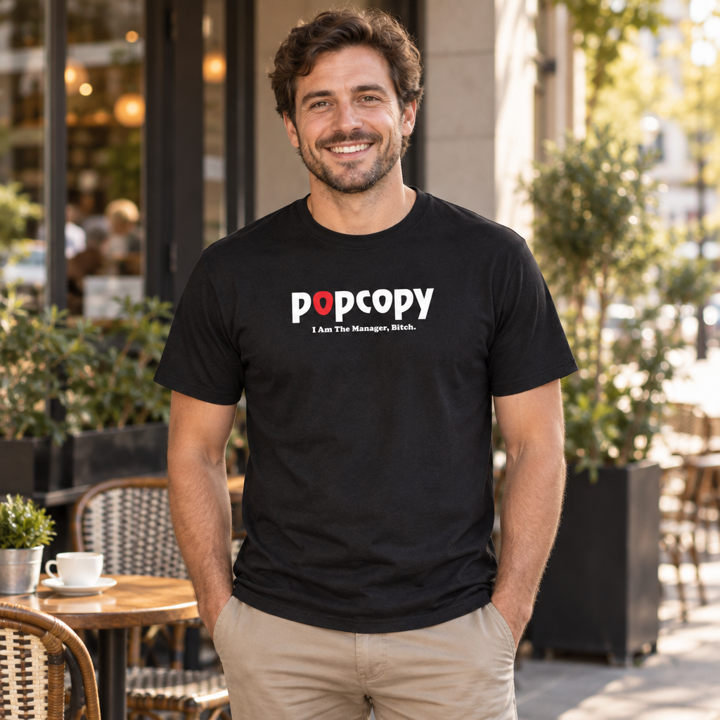 Popcopy — Black T-Shirt — lifestyle alt