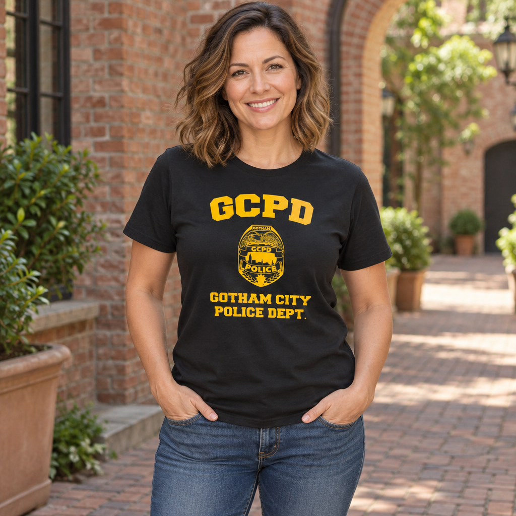 GCPD Gotham City Police Department — Black T-Shirt — lifestyle alt